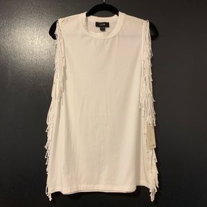 Red 23 White Fringe Tank size Small NWT